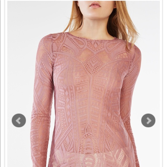 BCBG MAXAZRIA Semi-sheer Lace Top - Picture 2 of 6